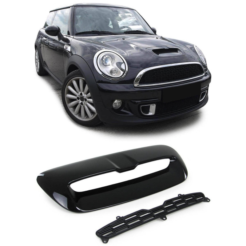 Wlot maski Gloss Black do MINI R55–R59 (2006–2014).